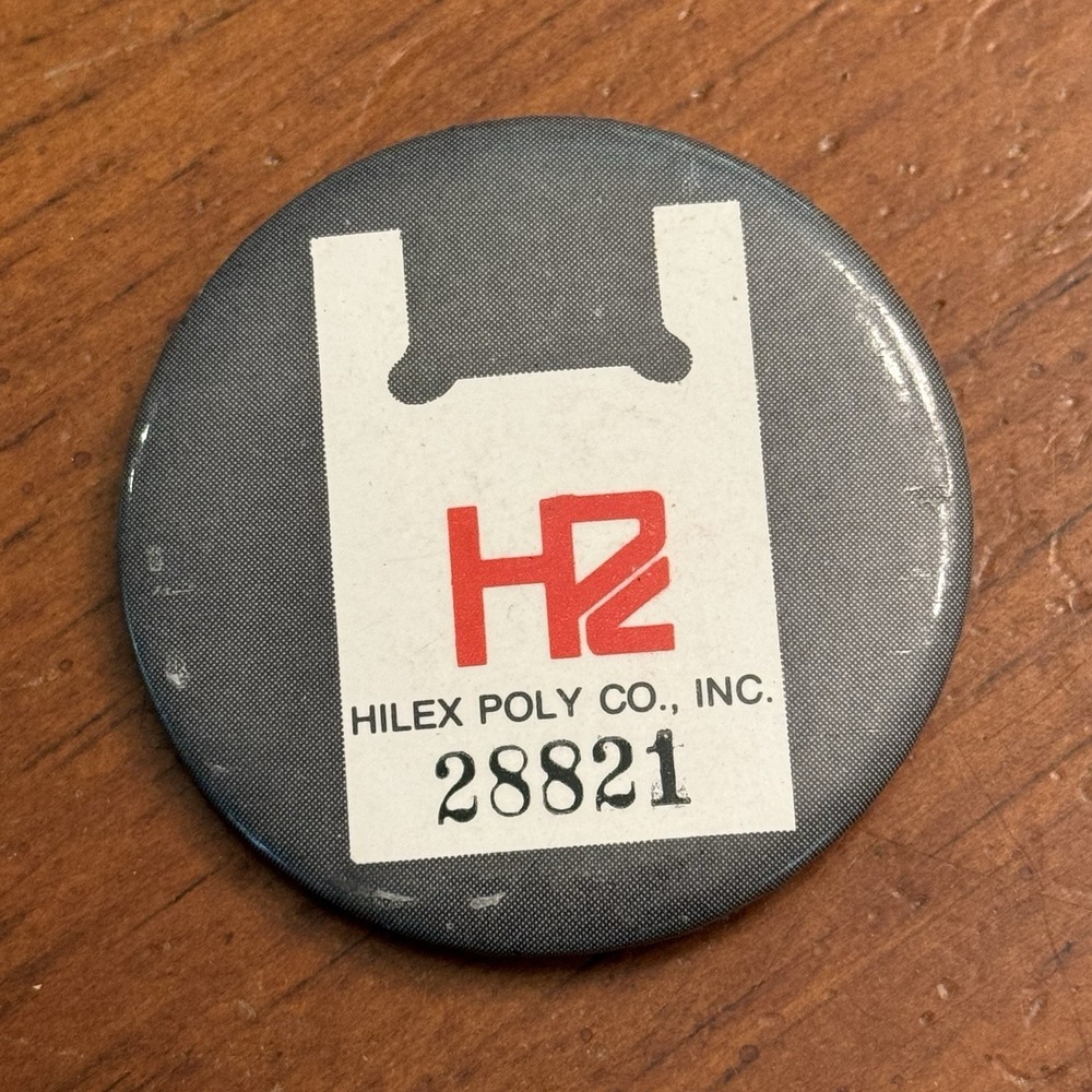 Hilex Poly Co. Inc Vintage Pinback Button Pin Round Circle